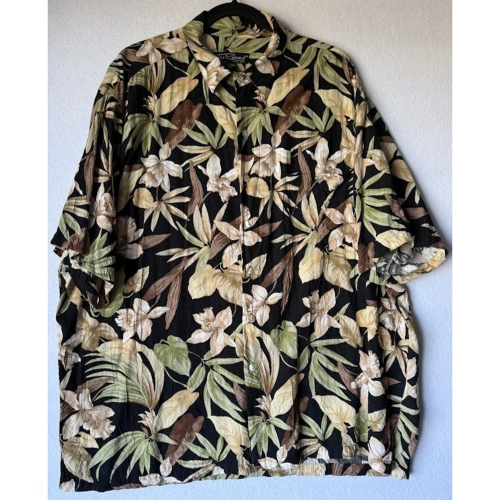 Tori Richard Hawaiian Shirt‎ Men 2XL Tropical Floral Short Sleeve Button Up